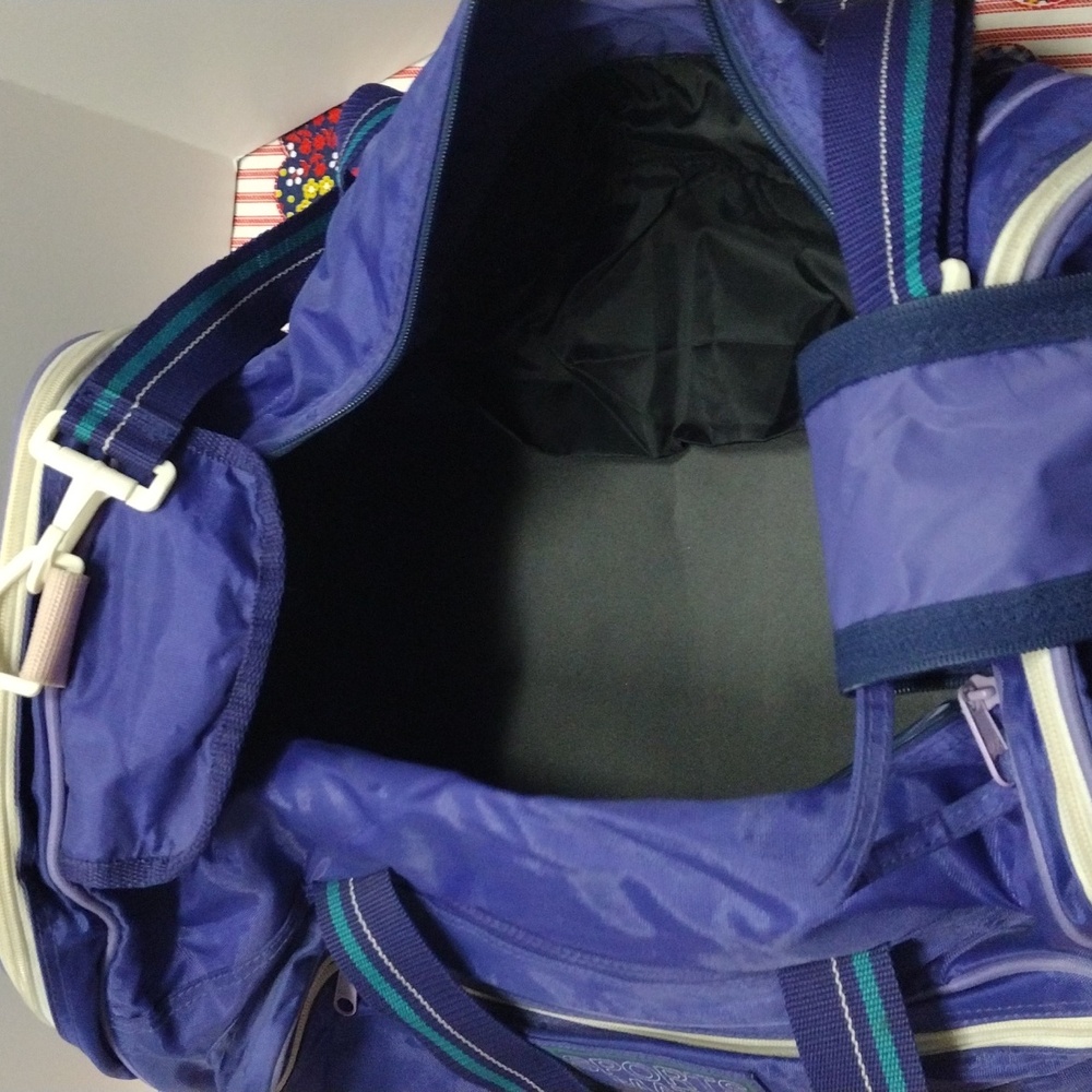 Purple Travel Gym Bag with Shoulder Strap - Picture 10 of 13